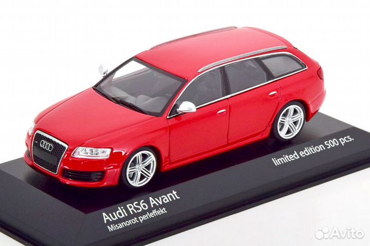 1/43 Audi RS6 C6 Avant Minichamps Ауди рс6 2008 LE