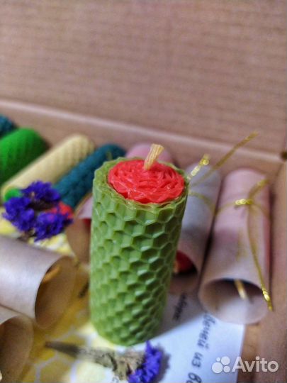 Свечи из натуральной вощины с эфирными маслами