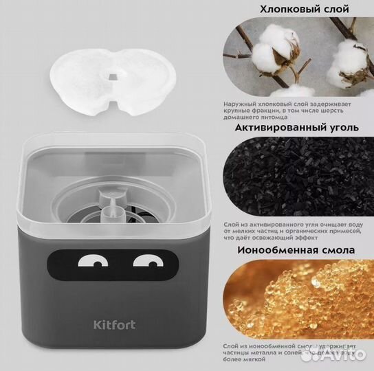 Фонтанчик поилка для кошек и мини-собак