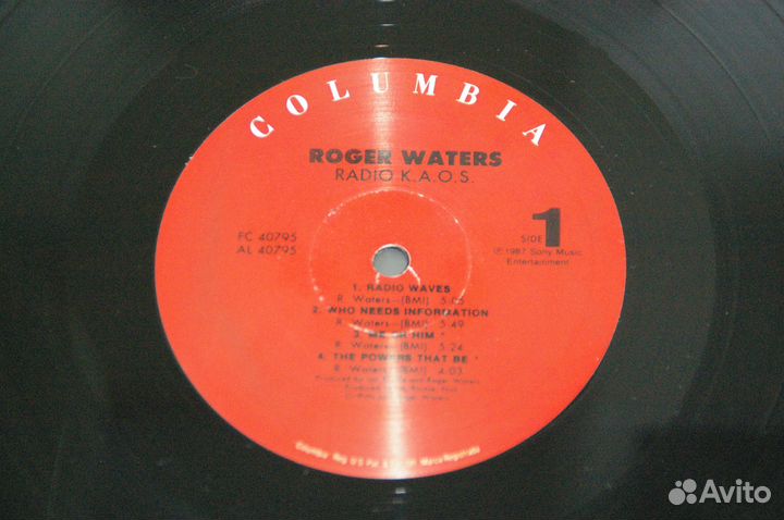 Пластинка Roger Waters Radio K.A.O.S. USA 1987