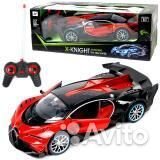 Машинка на радиоуправлении Бугатти красная