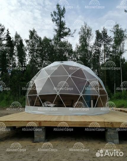 Геокупол D5. Утепленный шатер для глэмпинга. Юрта
