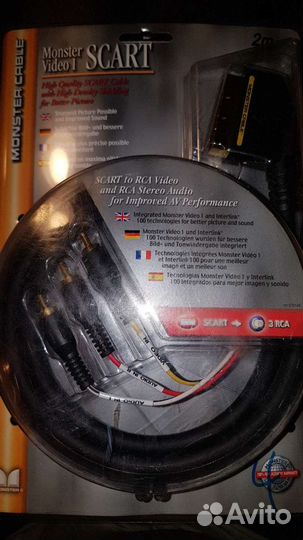 Кабель monster video Scart-3RCA