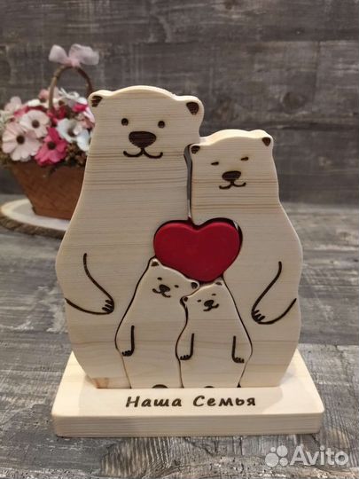 Статуэтки / Именные деревянные пазлы