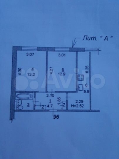 2-к. квартира, 45 м², 9/9 эт.