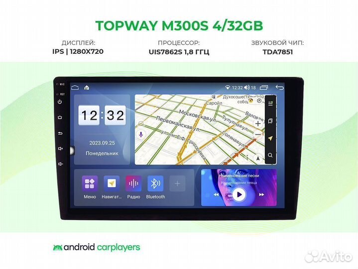 Магнитола android 4.32 Toyota Highlander 13-2019