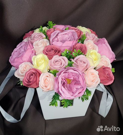 Букет из мыльных цветов микс