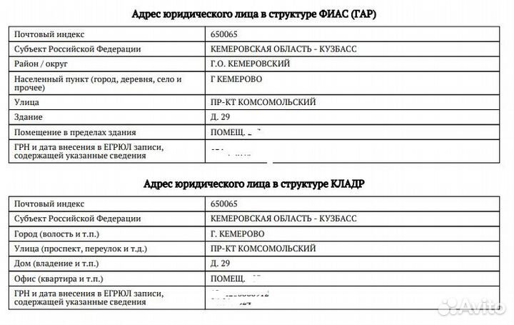 Аренда юридического адреса Кемерово