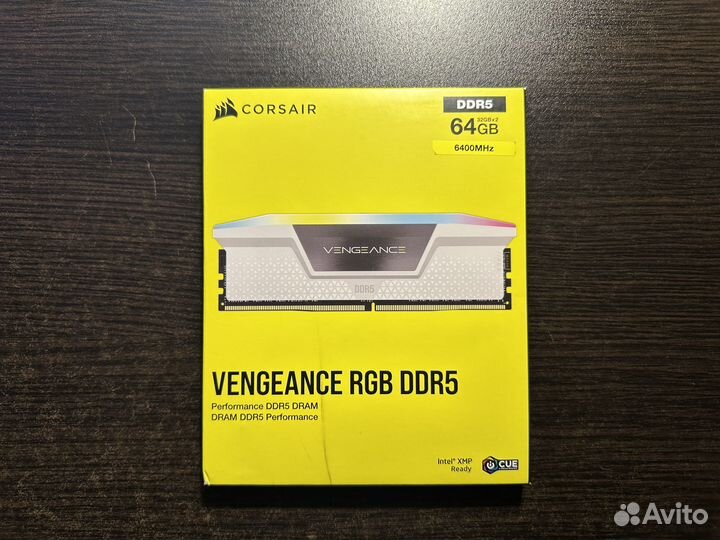 64GB (2) DDR5 6400 CL32 RGB белая Corsair Vengeanc