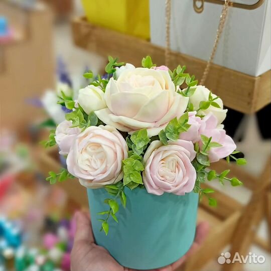 Букеты из мыла, подарок на 8 марта, тюльпаны