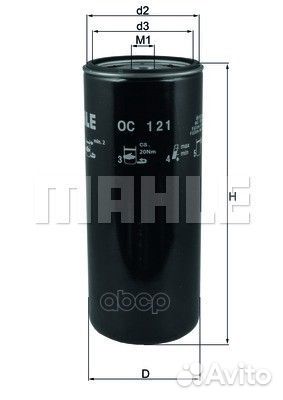 Фильтр масляный OC121 Mahle/Knecht