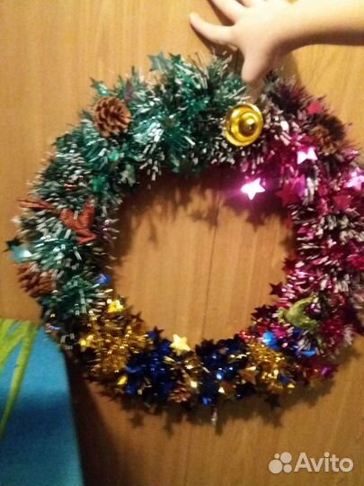 Новогодний венок на дверь