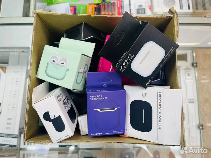 Чехол для Airpods 2 (много различных цветов)