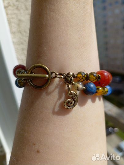 Авторский браслет из натурального камня