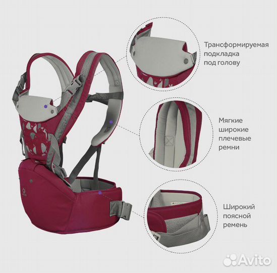 Эргорюкзак-хипсит Goodly Aiebao 3 в 1