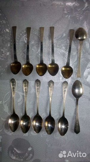 Чайные ложки СССР мельхиор