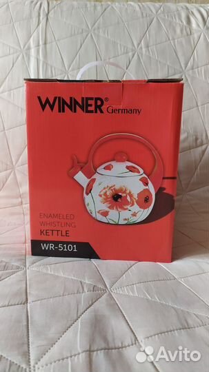 Чайник эмалированный со свистком Winner 2 литра