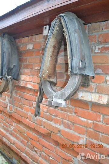 Керосиновая лампа, хомут и чесало