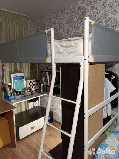 Кровать чердак IKEA белая