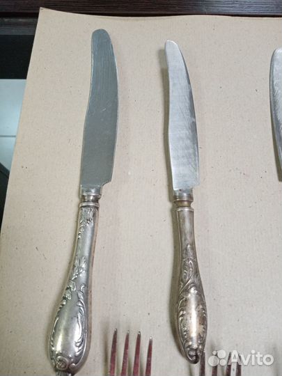 Вилки ложки ножи мельхиор