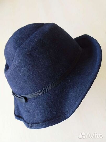 Шляпа женская фетровая тëмно-синяя