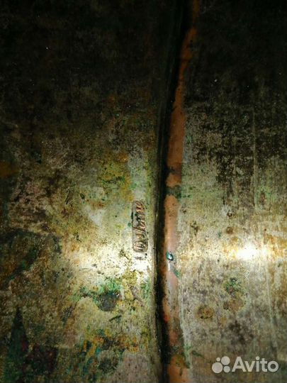 Поднос старинный антиквариат. Медный