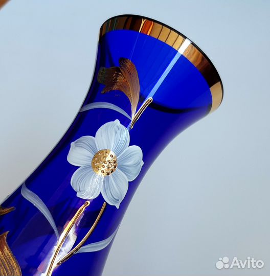 Ваза для цветов. Цветное стекло, Богемия