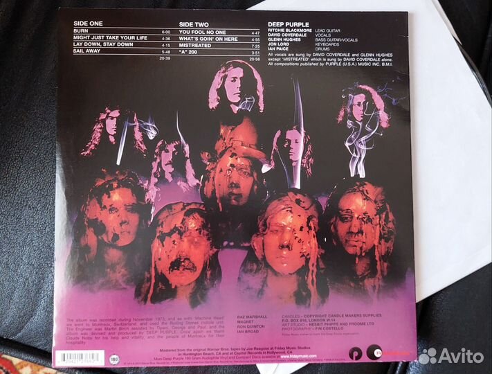 Винил burn deep purple