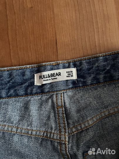 Джинсы женские широкие pull&bear