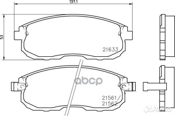Колодки тормозные дисковые перед (PF-2201A)