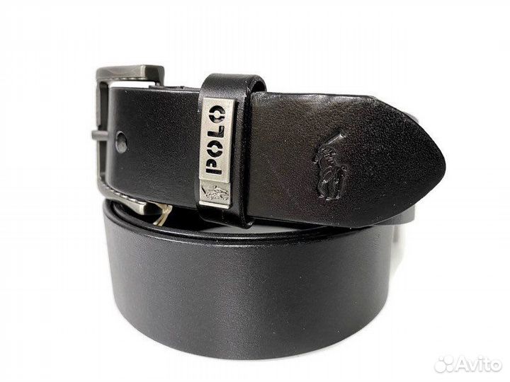 Ремень кожаный бренд Polo 1437