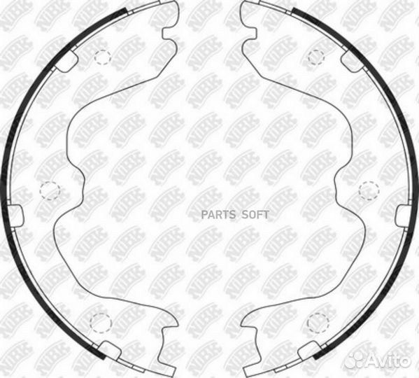Nibk FN0643 Колодки тормозные барабанные nissan te