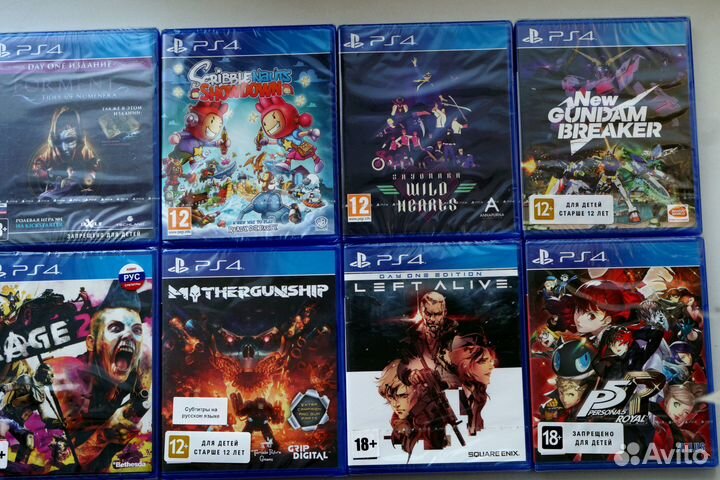 Диски Rage 2 и др. для PS4 (новые, цены разные)