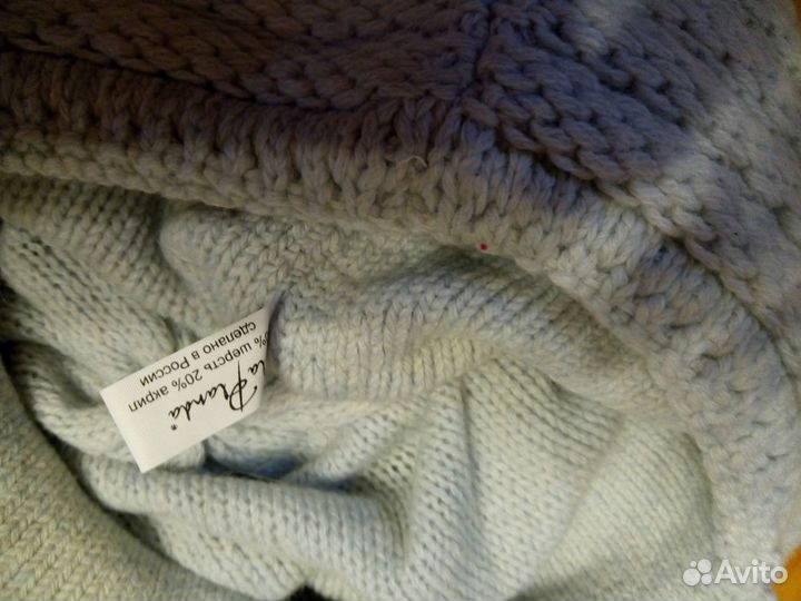 Шапка-кепка вязаная теплая