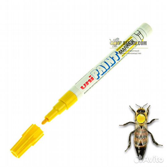 Маркер желтый 1,2 мм. для метки маток Uni PX-21 (о