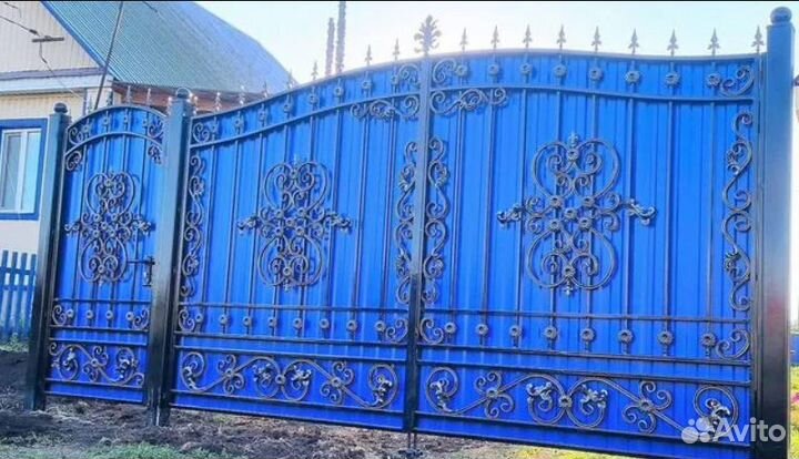 Кованные ворота и калитка