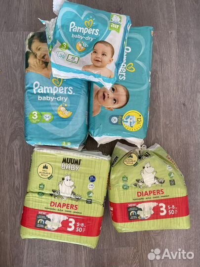 Памперсы подгузники для детей 3