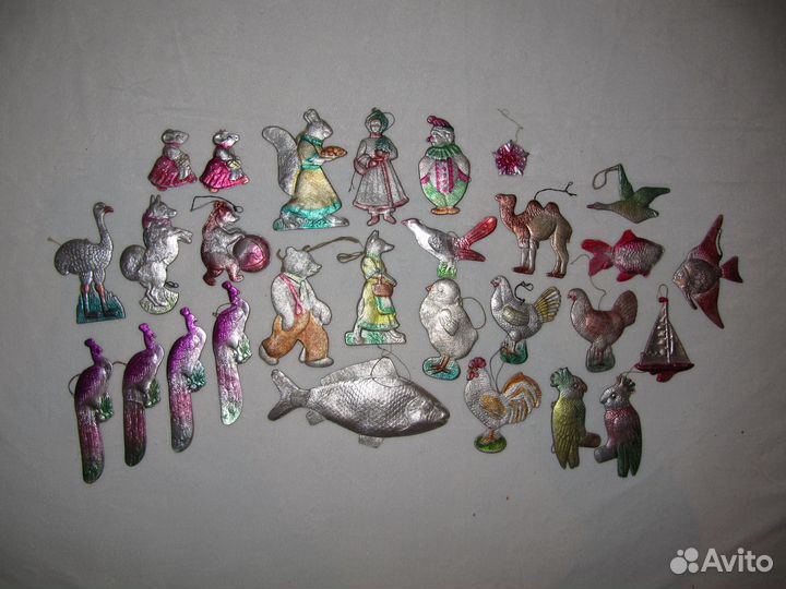 Елочные игрушки картонаж картон СССР