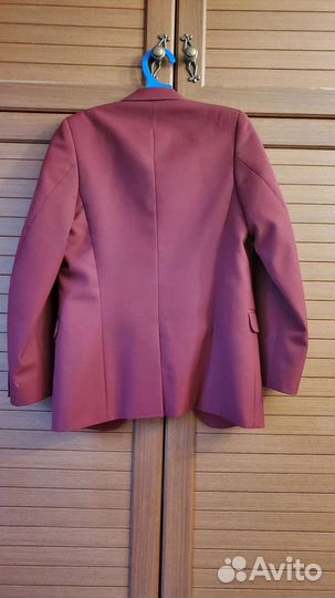 Пиджак жилет бордо школьная форма 128 134