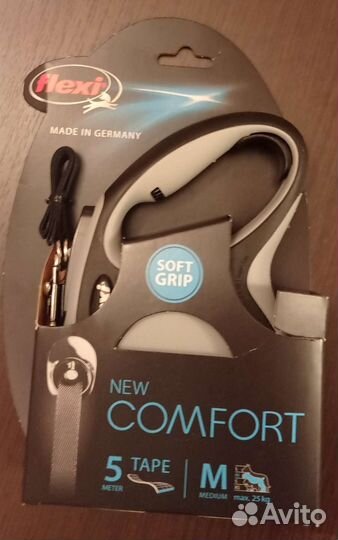 Поводок-рулетка для собак Flexi New Comfort M лент