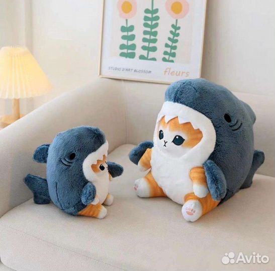 Мягкая игрушка кот акула