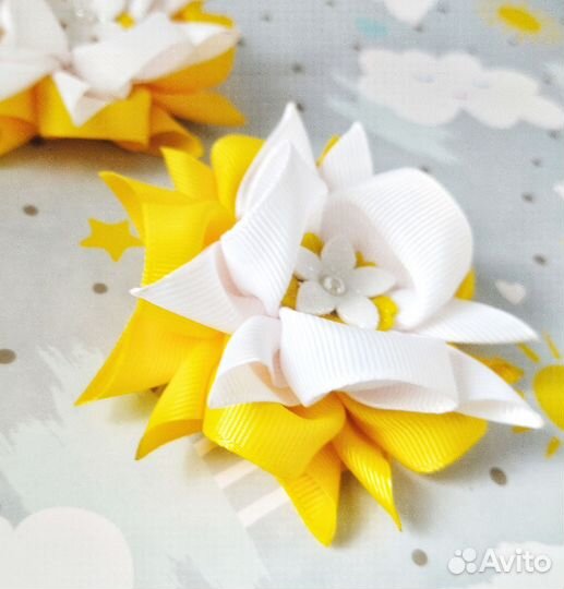 Цветы для волос на резинках Alya mini mi