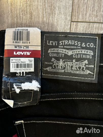 Джинсы мужские levis 511 29x30