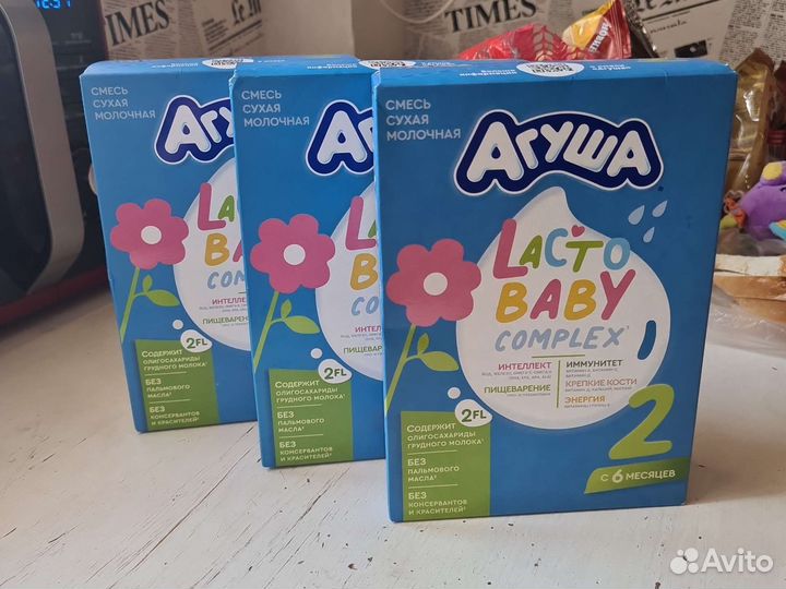 Молочная смесь агуша 2, каша агуша