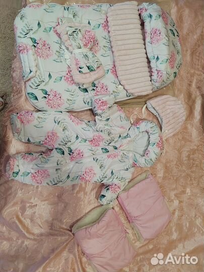 Конверт на выписку для девочки зима