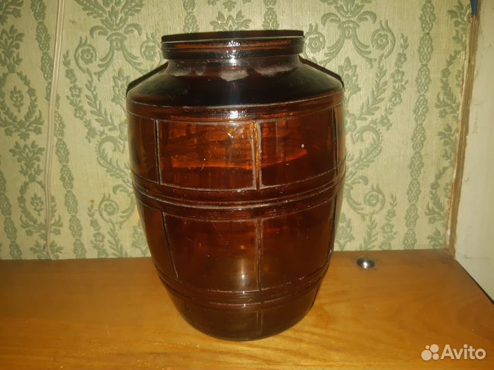 Банка бочонок стекло