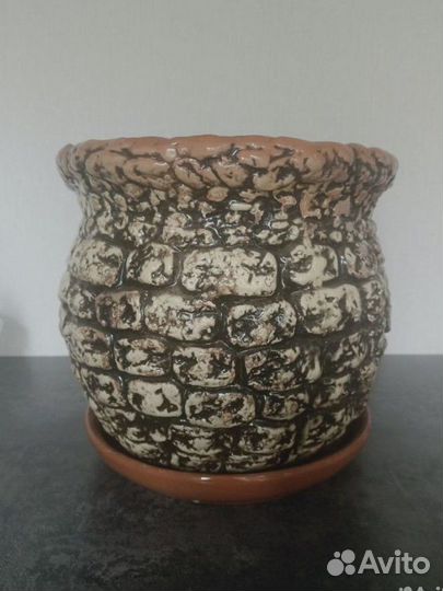 Горшок для цветов керамика большой h20