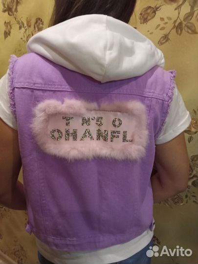 Жилет джинсовый