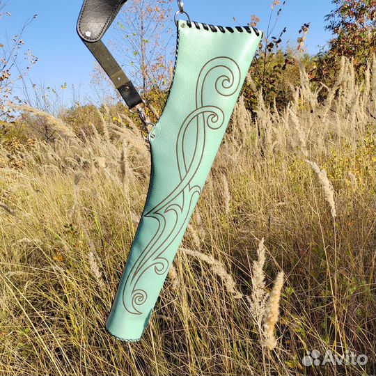 Колчан для стрел из натуральной кожи с гравировкой