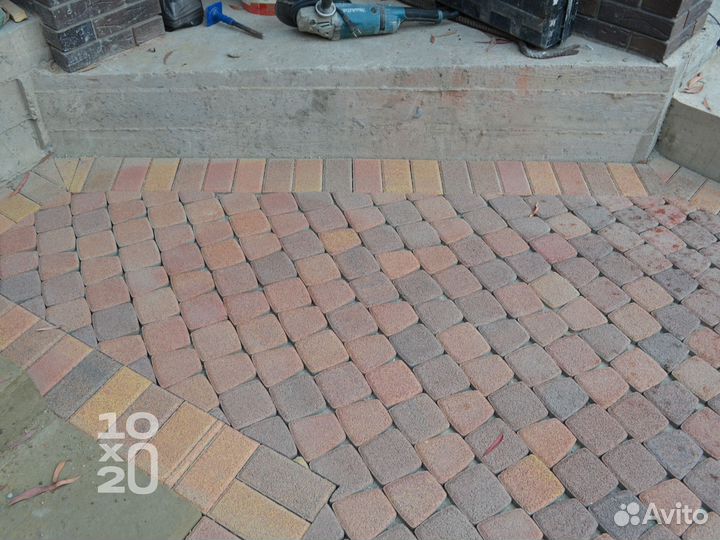 Тротуарная плитка, брусчатка, бордюры